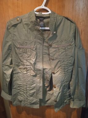 Coupe Olive Utility Jacket with Button Front
